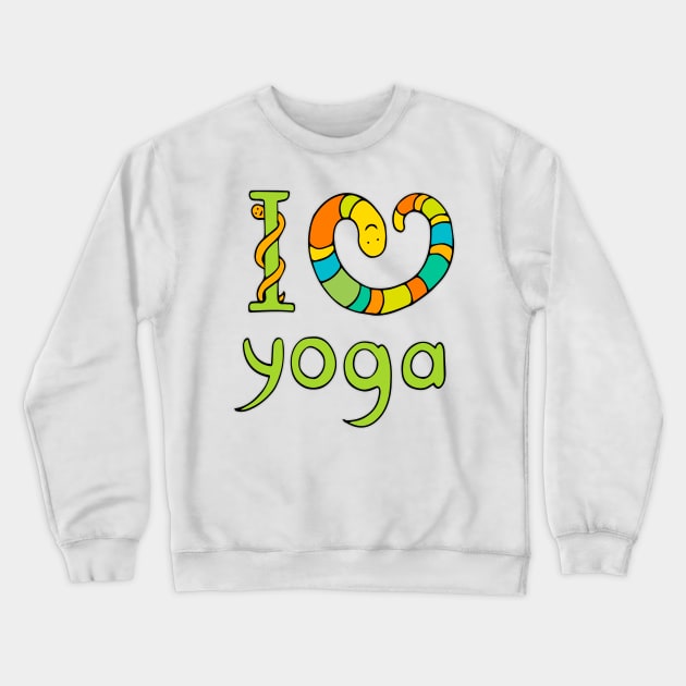 i love yoga Crewneck Sweatshirt by Jlissenok